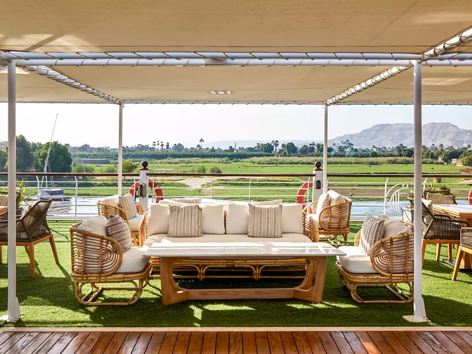 Sun deck of the Mövenpick MS Royal Lotus Nile cruise